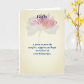 Gedicht: Beileid für männliche Haustiere verloren Karte (Gelbe Blume)