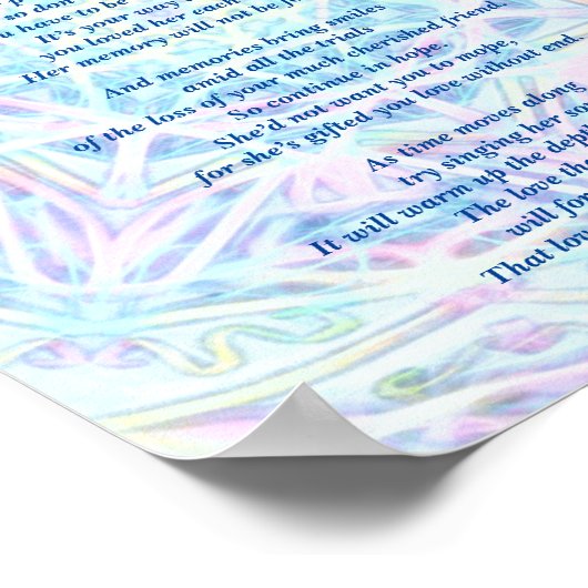 Gedicht: Beileid PBP Poster Matte (Ecke)