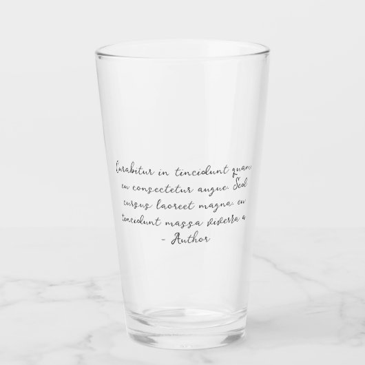 Gedicht "Benutzerdefiniert" Glas (Vorderseite)