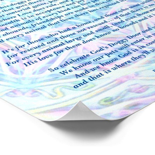 Gedicht: Besondere Erinnerungen eines Begleiters, Poster (Ecke)