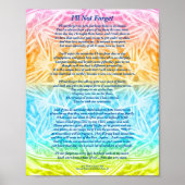 Gedicht: Besondere Erinnerungen von Haustieren, PO Poster (Vorne)