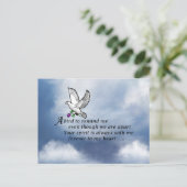 Gedicht "Bird Memorial" Postkarte (Stehend Vorderseite)