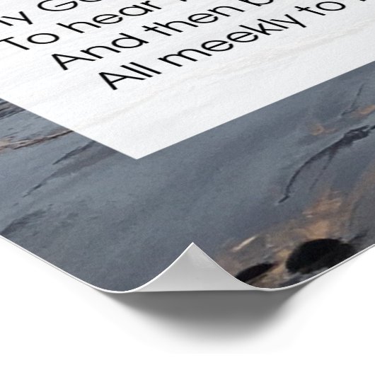 Gedicht - bleiben poster (Ecke)