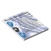 Gedicht "Bruder im Gesetz" 60. Geburtstag Notizblock (angewinkelt)