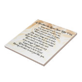 Gedicht "Bruder im Gesetz" - Creme Fliese (Seite)