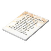 Gedicht "Bruder im Gesetz" - Creme Notizblock (Rotiert)