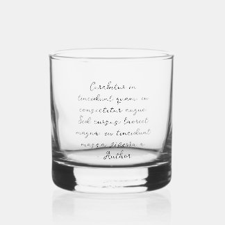 Gedicht "Custom quote lyric cocktail" Whiskyglas