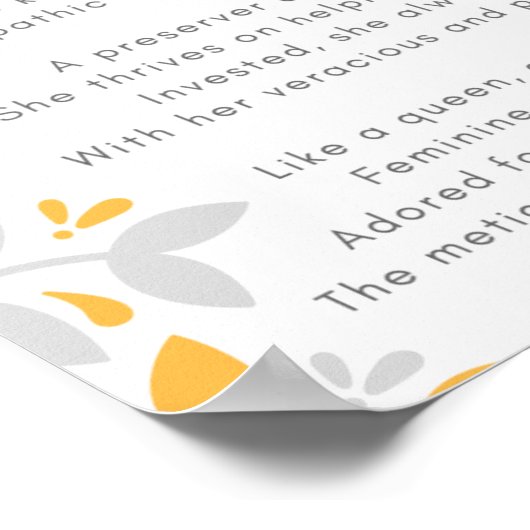 Gedicht "Daria" Poster (Ecke)