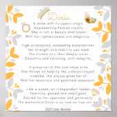 Gedicht "Daria" Poster (Vorne)