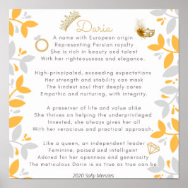 Gedicht "Daria" Poster