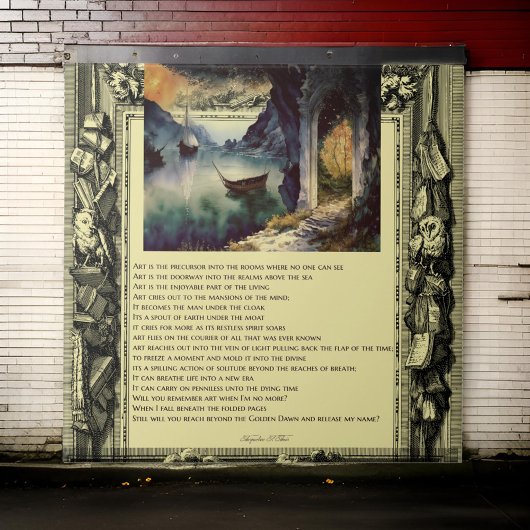 Gedicht der Kunstmalerei auf dem Wasser Fliese