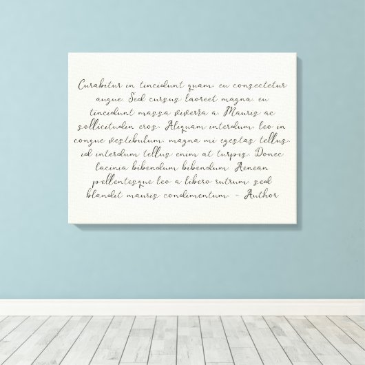 Gedicht der Leinwand (Insitu (Holzboden))