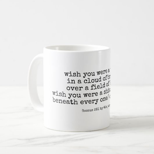 Gedicht der Liebe Kaffeetasse (Vorderseite Links)