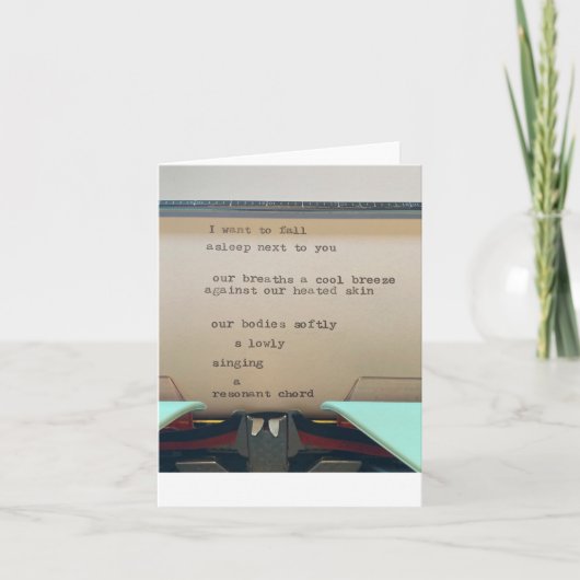 Gedicht der Liebe Karte (Vorderseite)