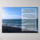 Gedicht der Liebsten am Meer Poster (Vorne)