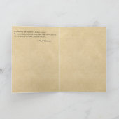 "Gedicht der neuen Freuden" Gratulation Zitat Karte (Innenseite)