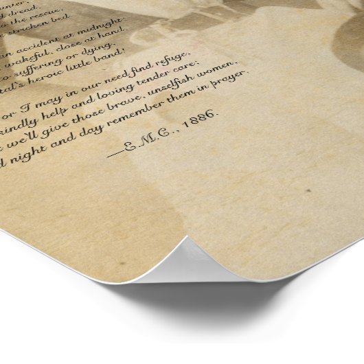 Gedicht der viktorianischen Krankenschwester Poster (Ecke)