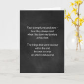 Gedicht des Gebets auf der Tafel Karte (Gelbe Blume)