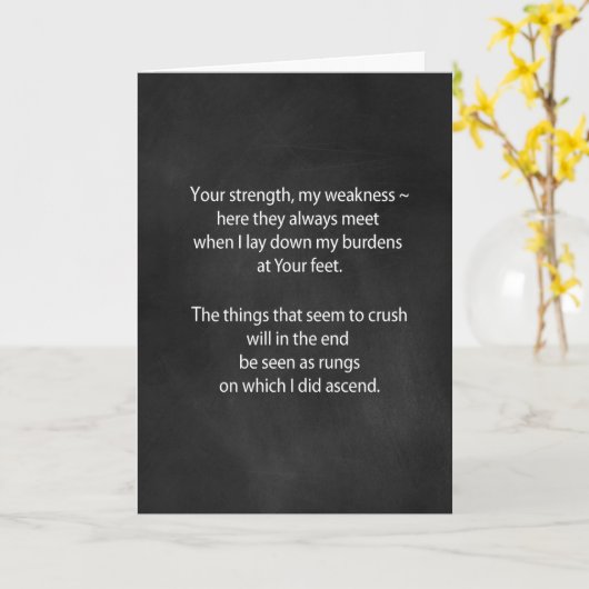 Gedicht des Gebets auf der Tafel Karte (Gelbe Blume)