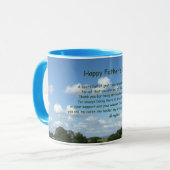 Gedicht des glücklichen Vaters personalisiert Tasse (Vorderseite Links)