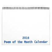 Gedicht des Monatskalenders Kalender (Titelbild)