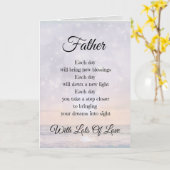 Gedicht-Design-Gruß des Vaters Karte (Gelbe Blume)