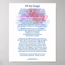 Gedicht: Erinnerungen von Haustieren, FL-Poster (M Poster