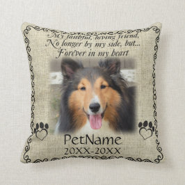 Gedicht Faithful Friend Pet Beileid Custom Burlap Kissen