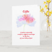 Gedicht: Female Pet Loss Beileid FL geklappt Karte (Gelbe Blume)