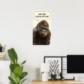Gedicht Funny Gorilla Poster (Heimbüro)