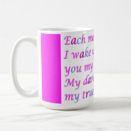 Gedicht für ein geliebtes Mischfarbenskript extrav Kaffeetasse