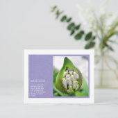 Gedicht für ein neues Leben Postkarte (Stehend Vorderseite)