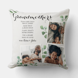 Gedicht für Oma Grammy Nana aus Grandkids Foto Kissen
