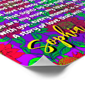 Gedicht für Schwester | Personalisiertes Geschenkp Poster (Ecke)