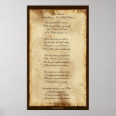 Gedicht "Gebet für meine Mutter" Poster (Vorne)