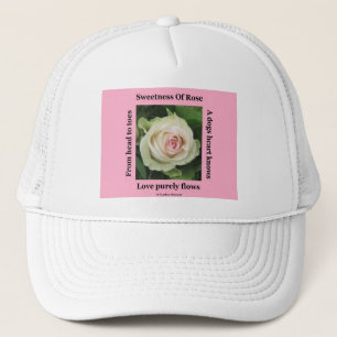 Gedicht Gedichte Rose auf rosa von Ladee Basset Truckerkappe