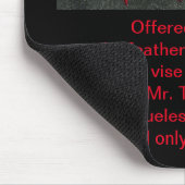 Gedicht "Grausame Forelle" mit der "Red Ibis" Nass Mousepad (Ecke)