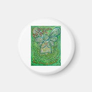 Gedicht "Green Angel Art Custom Magnet" Magnet