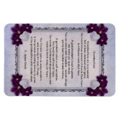 Gedicht "Großmütter" auf 4"x6" Kühlschrank. Magnet (Horizontal)