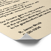 Gedicht "Großmütter" auf 8x10 Poster (Ecke)