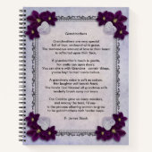 Gedicht "Großmütter" auf einem blühenden Lavendel Notizblock (Vorderseite)