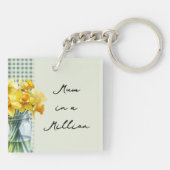 Gedicht "Grün Gingham und Affodils" Schlüsselanhänger (Rückseite)