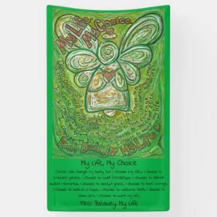 Gedicht "Grüne Wächter" Angel Art Custom Banner