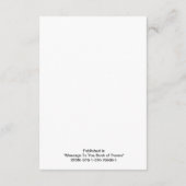 Gedicht "Hang in There" Begleitkarte (Rückseite)