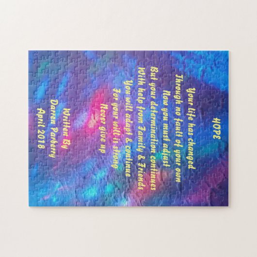 Gedicht "Hoffnung" - Puzzle (Horizontal)