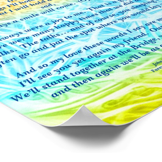 Gedicht: Hommage an ein verstorbenes PBPY Poster M (Ecke)