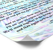 Gedicht: Hommage an eine verstorbene PBP-Poster-Ma Poster (Ecke)