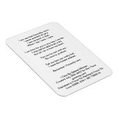 Gedicht "I Care" Magnet (Rechte Seite)
