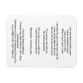Gedicht "I Care" Magnet (Horizontal)