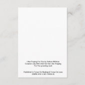 Gedicht "Ich bete für dich" Begleitkarte (Rückseite)